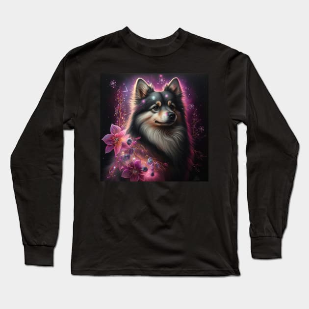 Captivating Finnish Lapphund Long Sleeve T-Shirt by Enchanted Reverie